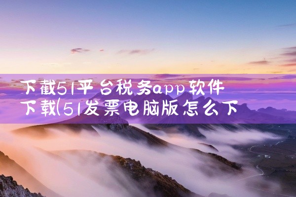 下截51平台税务app软件下载