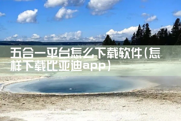 五合一平台怎么下载软件