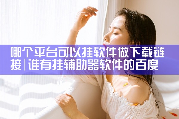 哪个平台可以挂软件做下载链接